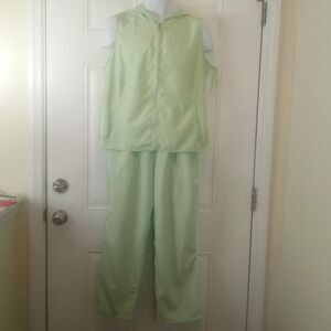 New York jeans two piece mint green crop pants set